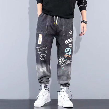 High Quality Fashion Men'S Cargo Pants Hip Hop Trend Streetwear Jogging Pants Men Casual Elastic Waist Men Clothing Trousers