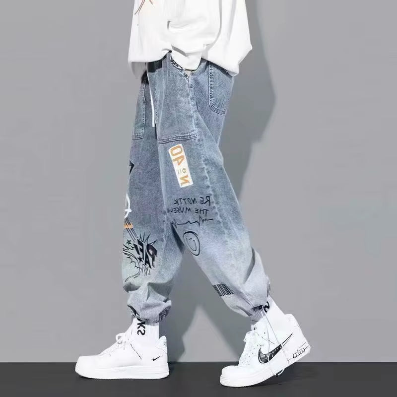High Quality Fashion Men'S Cargo Pants Hip Hop Trend Streetwear Jogging Pants Men Casual Elastic Waist Men Clothing Trousers