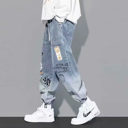 High Quality Fashion Men'S Cargo Pants Hip Hop Trend Streetwear Jogging Pants Men Casual Elastic Waist Men Clothing Trousers