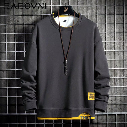 EAEOVNI Men Hoodie Streetwear Hip Hop Harajuku Sweatshirts Crew Neck Mens Hoodies Streetwear Men Pullover Fashion Clothing Top