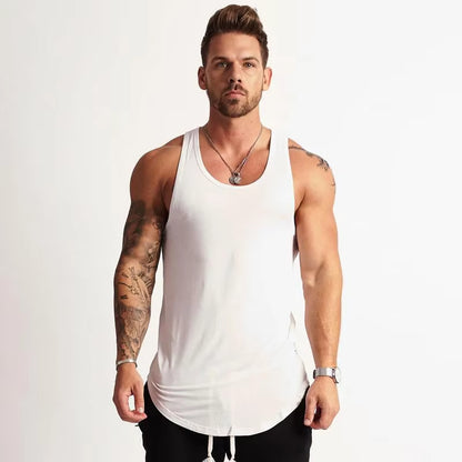2023 Gym Workout Sleeveless Shirt Tank Top Men Bodybuilding Clothing Fitness Mens Sportwear Vests Muscle Men Tank Tops