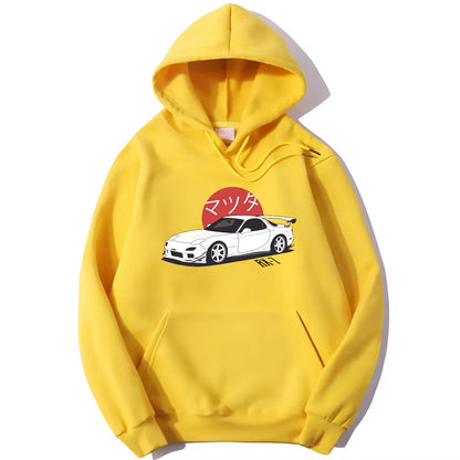 Anime Hoodies Graphic Printed Men Women Fashion Tops Hoodie Streetwear Sweatshirts JDM Automobile Culture Long Sleeve