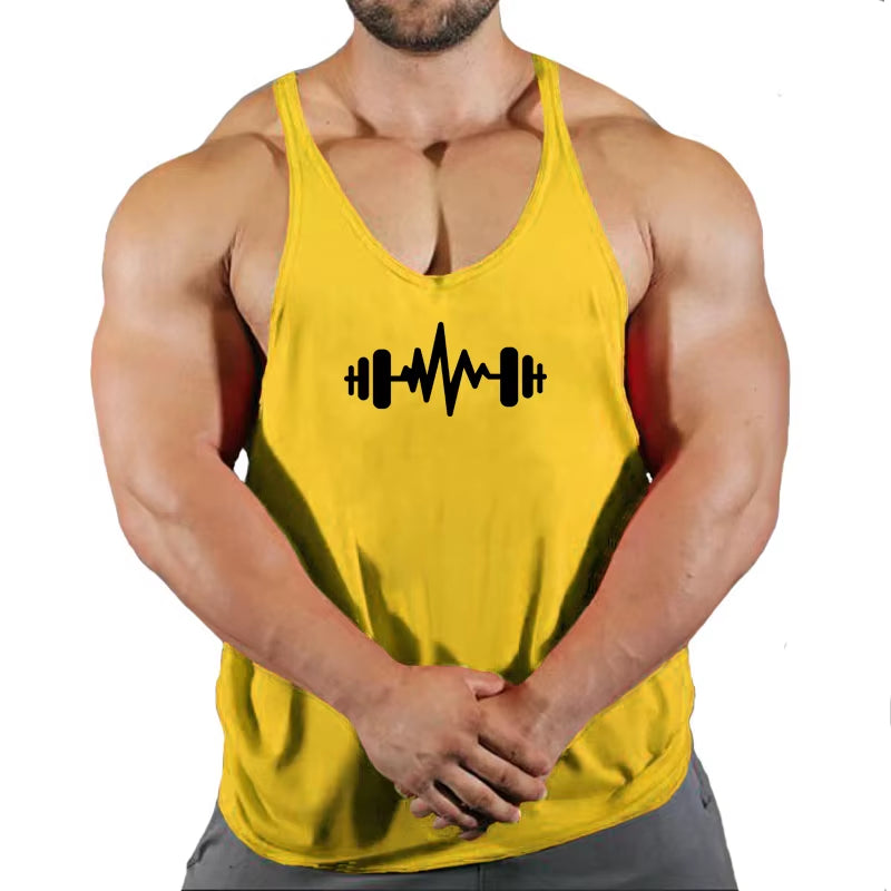 6 Colors Men Tank Top Men Stringer Tank Top Fitness Singlet Sleeveless Shirt Workout Man Undershirt Clothing New