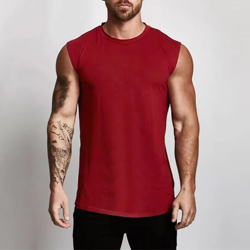 2023 Gym Workout Sleeveless Shirt Tank Top Men Bodybuilding Clothing Fitness Mens Sportwear Vests Muscle Men Tank Tops