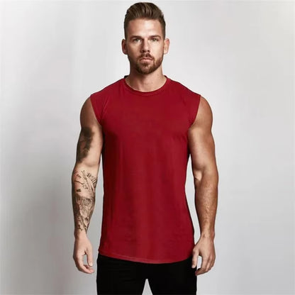 2023 Gym Workout Sleeveless Shirt Tank Top Men Bodybuilding Clothing Fitness Mens Sportwear Vests Muscle Men Tank Tops