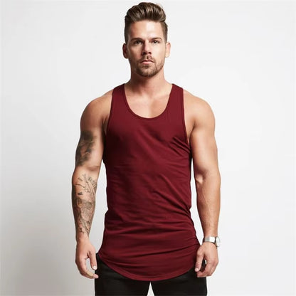 2023 Gym Workout Sleeveless Shirt Tank Top Men Bodybuilding Clothing Fitness Mens Sportwear Vests Muscle Men Tank Tops